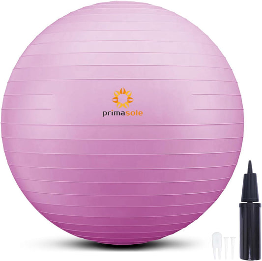 Primasole Exercise Ball for Balance Stability Fitness Workout Yoga Pilates at Home Office & Gym Birthing Ball for Pregnancy, Office Ball Chair